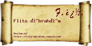 Flits Ábrahám névjegykártya